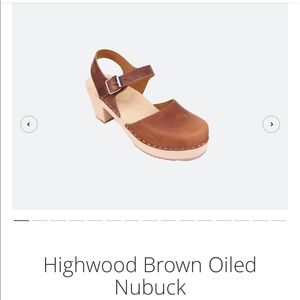 Size 39 Highwood Brown Oiled Nubuck Lotta clogs